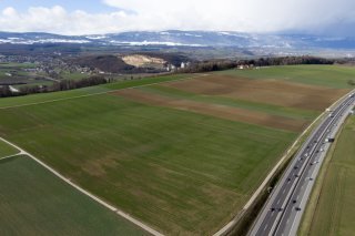 Le projet de décharge de "La Vernette" est prévu sur les communes de Daillens et Oulens (archives). KEYSTONE/LAURENT GILLIERON
